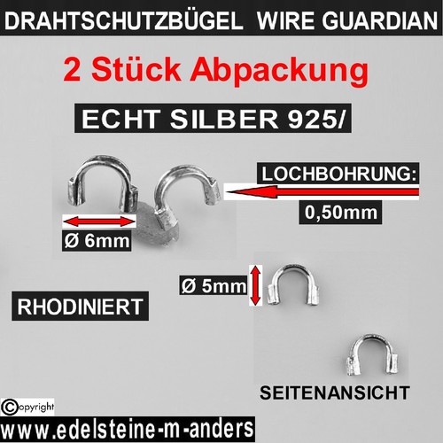 Echt silber drahtschutzbügel - silber,