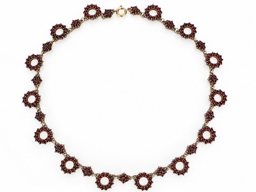 Granat collier vintage 900 - granat,