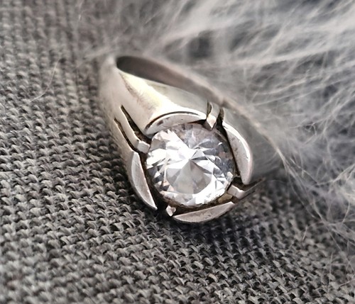 Vintage modernist silberring - vintage,