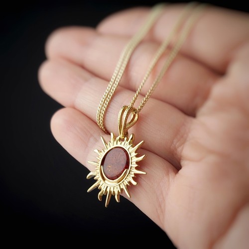 Gold anhänger sonne mit - gold,