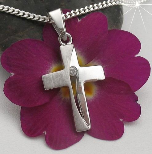 Kreuz anhänger mit kette - kreuz,