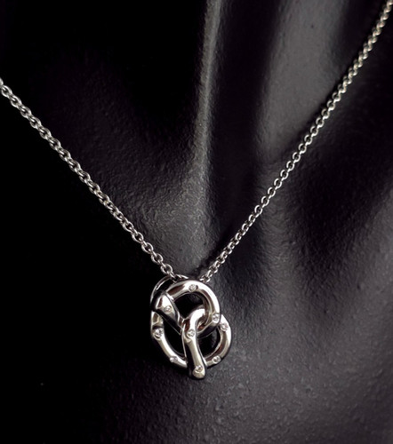Anhänger silber 925 brezel - anhänger,
