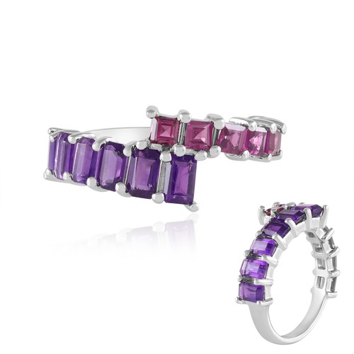 Amethyst rhodolith sterling - amethyst,
