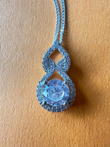 Echtsilber kette mit zirkonia - kette,
