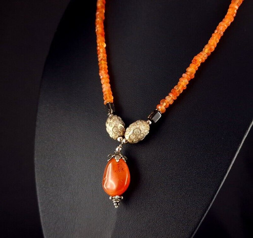 Kette silber 925 karneol - silber,