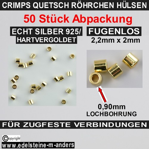 Echt silber quetschperlen - echt,
